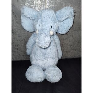 Little Jellycat Bashful Blue Elephant Rattle Chime 12" Plush